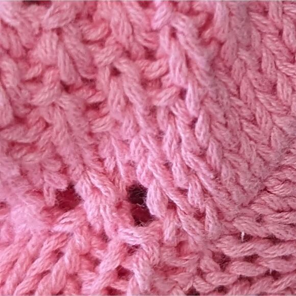 Talbots Spring Open Stitch Knit Sweater Pink Colorblock Pullover Sz M NWT - Picture 9 of 9